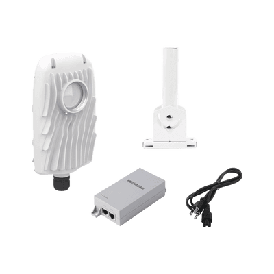 Kit de radios B5X, rango de frecuencia extendida (4.9 a 6.4 GHz),  incluye inyector POE50V, cable de alimentación y montaje universal para tubo o poste o mástil