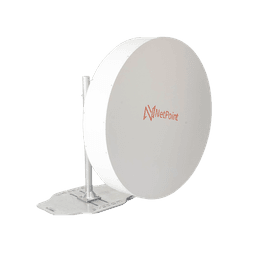 Antena de parabola profunda, blindada, con supresión al ruido de 4 ft, 4.9-6.4 GHz, Ganancia 37 dBi con SLANT de 45 ° y 90 °, ideal para hasta 100 km, Conectores N-hembra, montaje con alineación milimétrica.