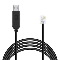 Cable Serial / RJ-9 a USB / 200 cm (6.6 ft) / Negro / Conectores USB A y RJ9