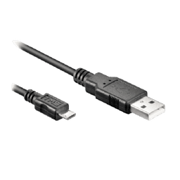 Cable Nexmosphere Nano / USB-A a Micro USB / Split 2.5 mm DC / 1.2 m (3.9 ft) / Negro / Comunicación y Alimentación