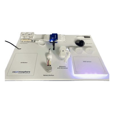 Kit Demostración Levantar y Presencia / Sensores de Botón, Análogo, RFID, Presencia, Luz y AirButton