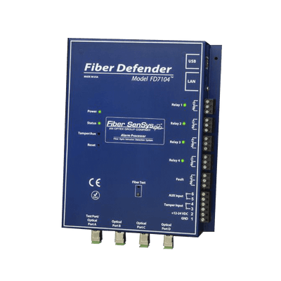 Sensor de Seguridad Perimetral por Fibra Óptica Sensitiva / 4 zonas / 800 metros máximo por zona