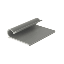 Clip Adhesivo Tipo J, Para Cables de Hasta 7.9 mm de Diámetro, Uso Interior, Color Gris, Paquete de 100pz 