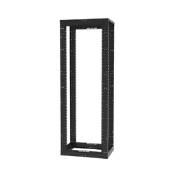 Rack de Cuatro Postes Estándar de 19", Rieles Roscados #12-24, Profundidad Ajustable de 23 a 42 in, 45 Unidades de Rack, Color Negro