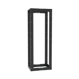 Rack de Cuatro Postes Estándar de 19", Rieles Roscados #12-24, Profundidad Ajustable de 23 a 42 in, 45 Unidades de Rack, Color Negro