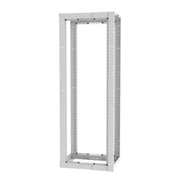 Rack de Cuatro Postes Estándar de 19", Rieles Roscados #12-24, Profundidad Ajustable de 23 a 42 in, 45 Unidades de Rack, Color Blanco