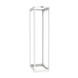 Rack de Cuatro Postes Estándar de 19", Rieles Roscados #12-24, Profundidad Ajustable de 23 a 42 in, 45 Unidades de Rack, Color Blanco