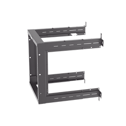 Rack PanZone® de Montaje en Pared, de 19in, Profundidad Ajustable, Rieles Numerados y Roscados #12-24, 12 UR, Color Negro