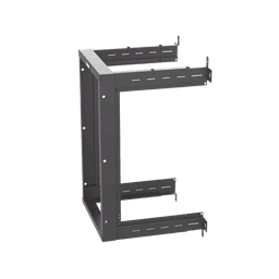 Rack PanZone® de Montaje en Pared, de 19in, Profundidad Ajustable, Rieles Numerados y Roscados #12-24, 18 UR, Color Negro