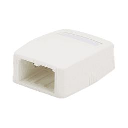 Caja de Montaje en Superficie, Para 2 Módulos Mini-Com, Color Blanco