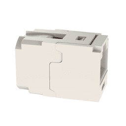 Módulo Acoplador RJ45 a RJ45, Mini-Com, Categoría 6, Color Blanco Mate