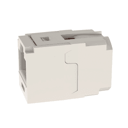 Módulo Acoplador RJ45 a RJ45, Mini-Com, Categoría 6, Color Blanco Mate