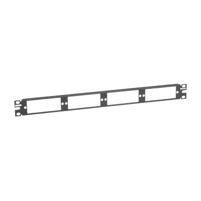 Patch Panel de Fibra Óptica, Para 4 Placas Acopladoras FAP o FMP, Color Negro, 1UR