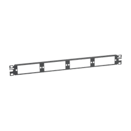 Patch Panel de Fibra Óptica, Para 4 Placas Acopladoras FAP o FMP, Color Negro, 1UR