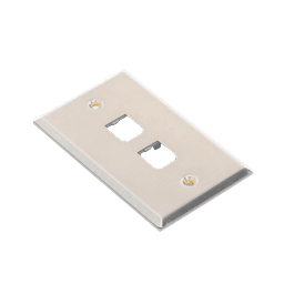 Placa de Pared Vertical, de Acero Inoxidable, Salida Para 2 Puertos Mini-Com