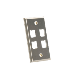 Placa de Pared Vertical, de Acero Inoxidable, Salida Para 4 Puertos Mini-Com