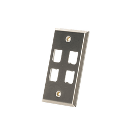 Placa de Pared Vertical, de Acero Inoxidable, Salida Para 4 Puertos Mini-Com