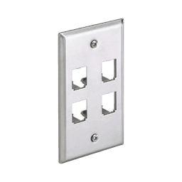 Placa de Pared Vertical, de Acero Inoxidable, Salida Para 4 Puertos Mini-Com