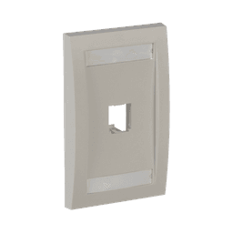 Placa de Pared Vertical Ejecutiva, Salida Para 1 Puerto Mini-Com, Con Espacios Para Etiquetas, Color Blanco Mate