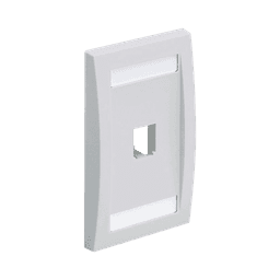 Placa de Pared Vertical Ejecutiva, Salida Para 1 Puerto Mini-Com, Con Espacios Para Etiquetas, Color Blanco