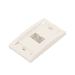 Placa de Pared Vertical Ejecutiva, Salida Para 2 Puertos Mini-Com, Con Espacios Para Etiquetas, Color Blanco Mate