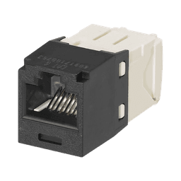 Conector Jack RJ45 Estilo TG, Mini-Com, Categoría 6, de 8 posiciones y 8 cables, Color Negro