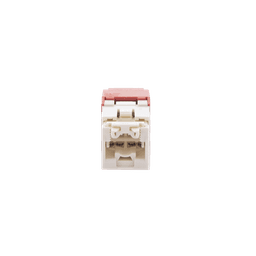 Conector Jack RJ45 Estilo TG, Mini-Com, Categoría 6, de 8 posiciones y 8 cables, Color Rojo