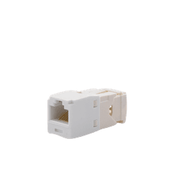 Conector Jack RJ45 Estilo TG, Mini-Com, Categoría 6, de 8 posiciones y 8 cables, Color Blanco