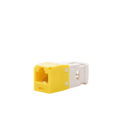 Conector Jack RJ45 Estilo TG, Mini-Com, Categoría 6, de 8 posiciones y 8 cables, Color Amarillo