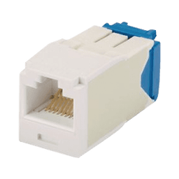 Conector Jack RJ45 Estilo TG, Mini-Com, Categoría 6A, de 8 posiciones y 8 cables, Color Marfil