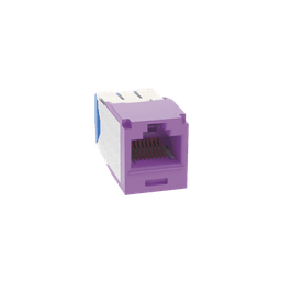 Conector Jack RJ45 Estilo TG, Mini-Com, Categoría 6A, de 8 posiciones y 8 cables, Color Violeta