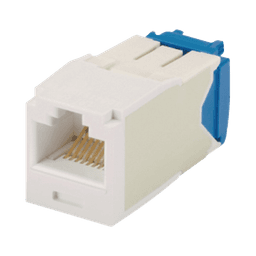 Conector Jack RJ45 Estilo TG, Mini-Com, Categoría 6A, de 8 posiciones y 8 cables, Color Blanco