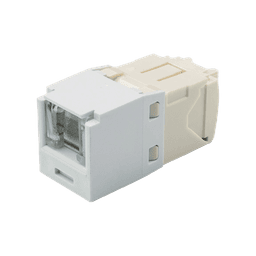 Conector Jack RJ45 Estilo TG con Ventana, Mini-Com, Categoría 6, de 8 posiciones y 8 cables, Color Blanco