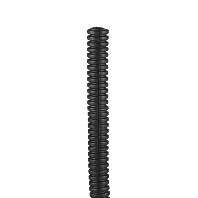 Tubo Corrugado Abierto para Protección de Cables, .38in (9.7 mm) de Diámetro, 30.5 m de Largo, Color Negro