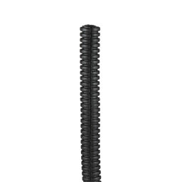 Tubo Corrugado Abierto para Protección de Cables, .38in (9.7 mm) de Diámetro, 30.5 m de Largo, Color Negro