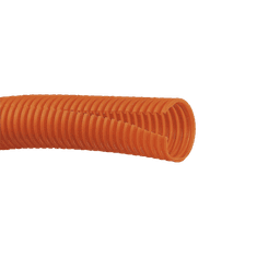 Tubo Corrugado Abierto para Protección de Cables, .50 (12.7 mm) de Diámetro, 30.5 m de Largo, Color Naranja