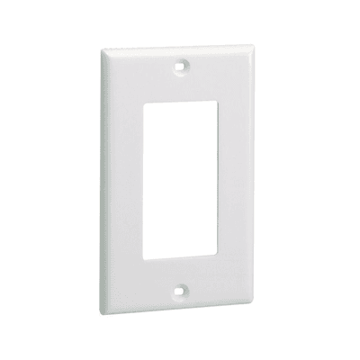 Placa de Pared Frontal Estándar GFCI, Material ABS, Color Blanco 