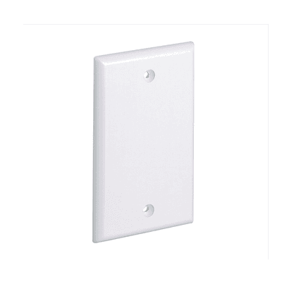 Placa de Pared Ciega Universal, Material ABS, Color Blanco Mate