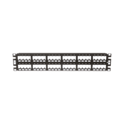 Panel de Parcheo Modular Mini-Com (Sin Conectores), Plano de Instalación al Ras, Sin Blindaje, de 48 puertos, 2UR