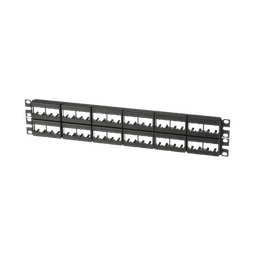 Panel de Parcheo Modular Mini-Com (Sin Conectores), Plano, Sin Blindaje, de 48 puertos, 2 UR