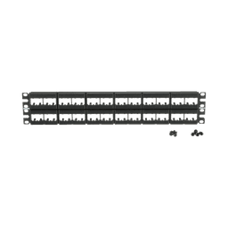 Panel de Parcheo Modular Mini-Com (Sin Conectores), Plano, Sin Blindaje, de 48 puertos, 2 UR