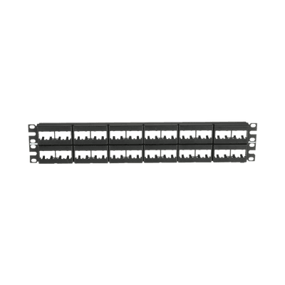 Panel de Parcheo Modular Mini-Com (Sin Conectores), Plano, Sin Blindaje, de 48 puertos, 2 UR