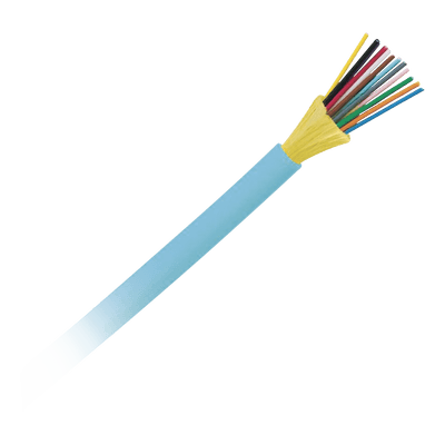 Cable de Fibra Óptica de 12 hilos, Multimodo OM4 50/125 Optimizada, Interior, Tight Buffer 900um, No Conductiva (Dieléctrica), OFNP (Plenum), Precio Por Metro