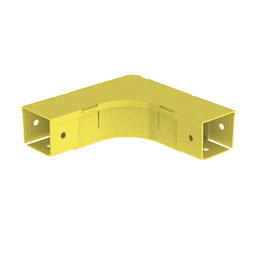 Ángulo Recto a 90º Horizontal con Tapa, Para Canaletas FiberRunner™ 2X2, Color Amarillo