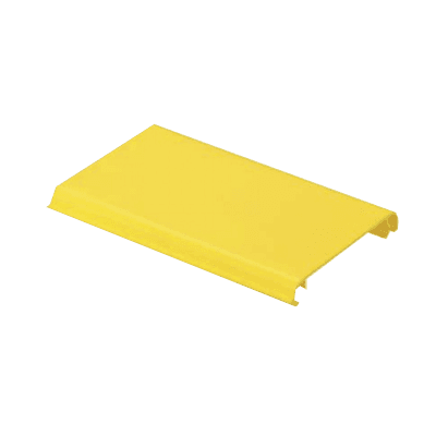 Tapa Con Bisagra a Presión Para Canaleta FiberRunner™ FR4X4YL2, de PVC Rígido, Color Amarillo, 2 m de Largo