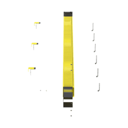 Kit de Administrador de Cables Vertical FiberRunner 4X4, Incluye Soportes de Montaje y Accesorios, Color Amarillo