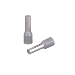 Ferrule Aislado PAN-TERM para Cable  12 AWG, Largo 17.5mm, DIN Color Gris. Paquete 500 Piezas