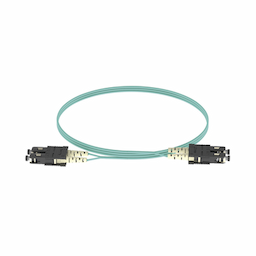 Jumper de Fibra Optica Multimodo 50/125 OM3, SC-SC Duplex, OFNR (Riser), Color Aqua, 2 Metros