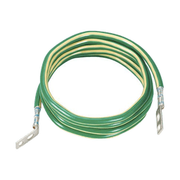 Jumper para Aterrizar Equipos, 6 AWG, con Terminal Doblada a 45 Grados, Para Conexión a Tierra y Terminal Recta Para Equipos, 3.6 m de Largo