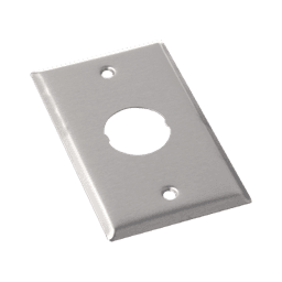 Placa de Pared IndustrialNet™, Para 1 Conector Industrial, de Acero Inoxidable